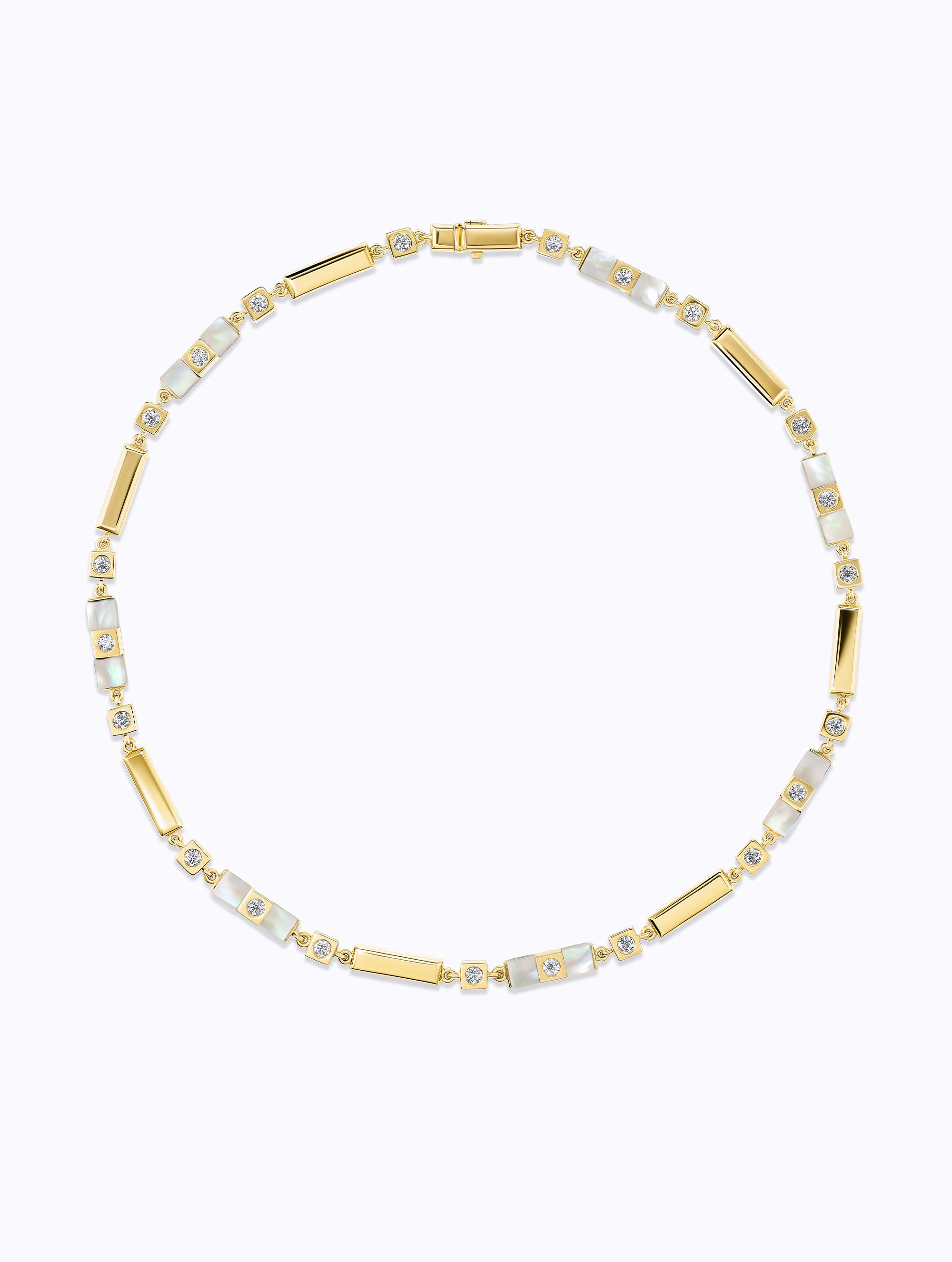 Carousel Mother of Pearl & Diamond Necklace
