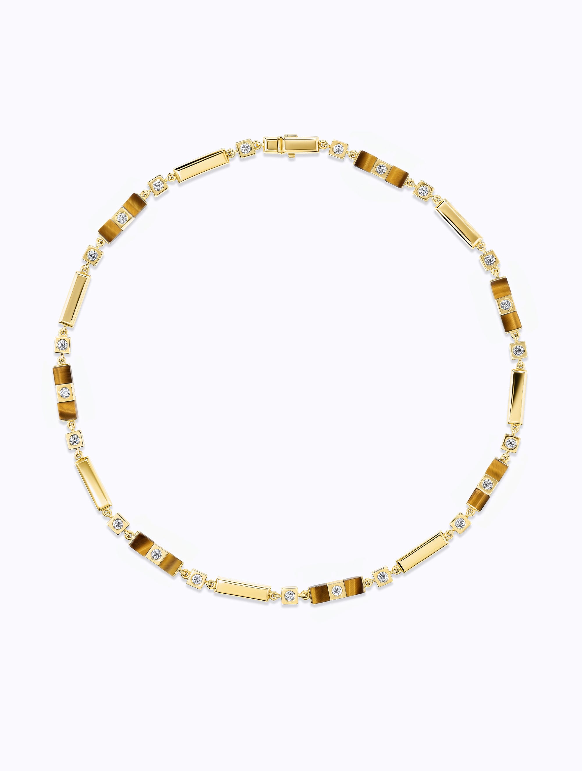 Carousel Tiger's Eye & Diamond Necklace