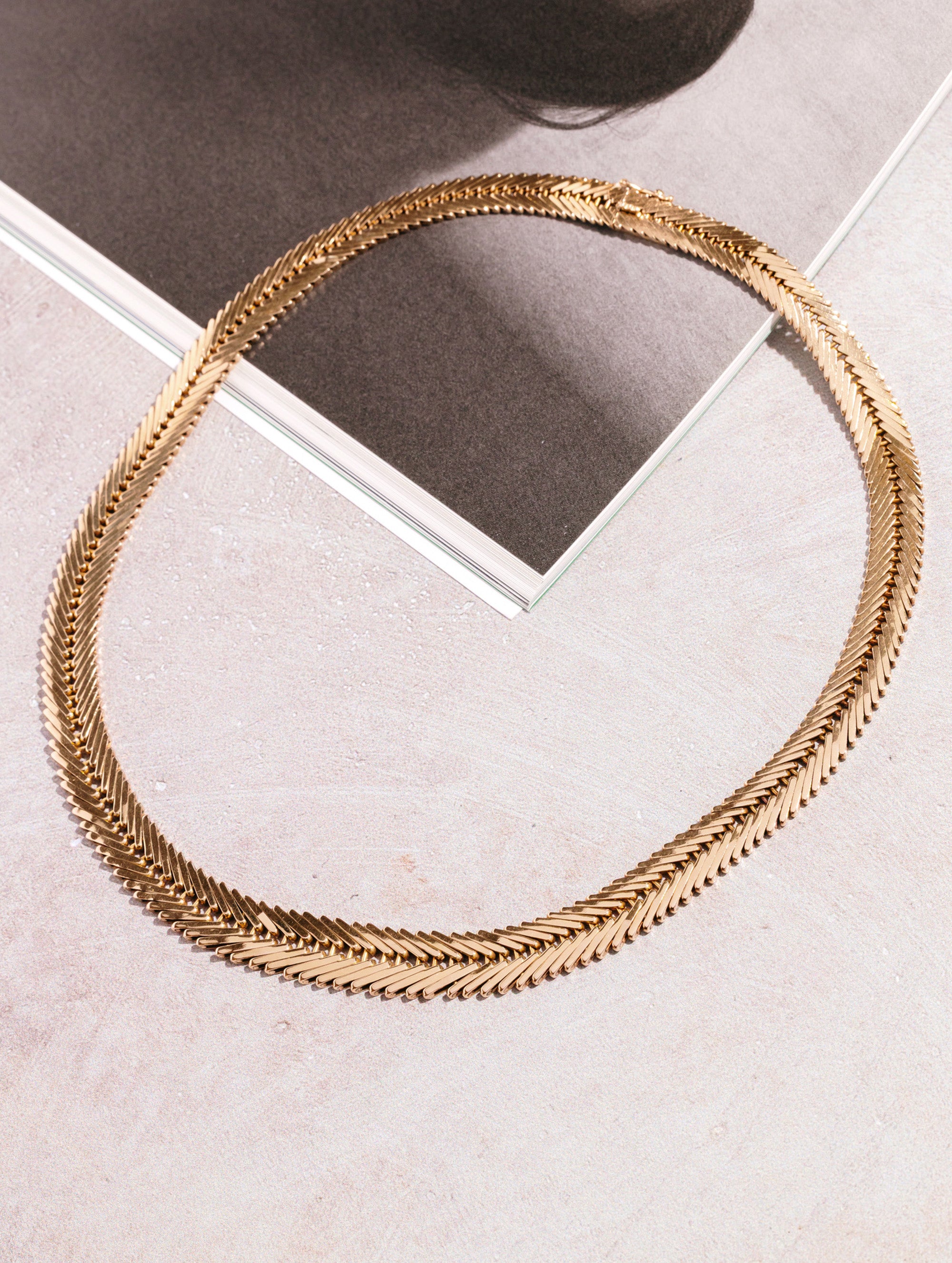 Vintage Herringbone Collar, circa 1960s