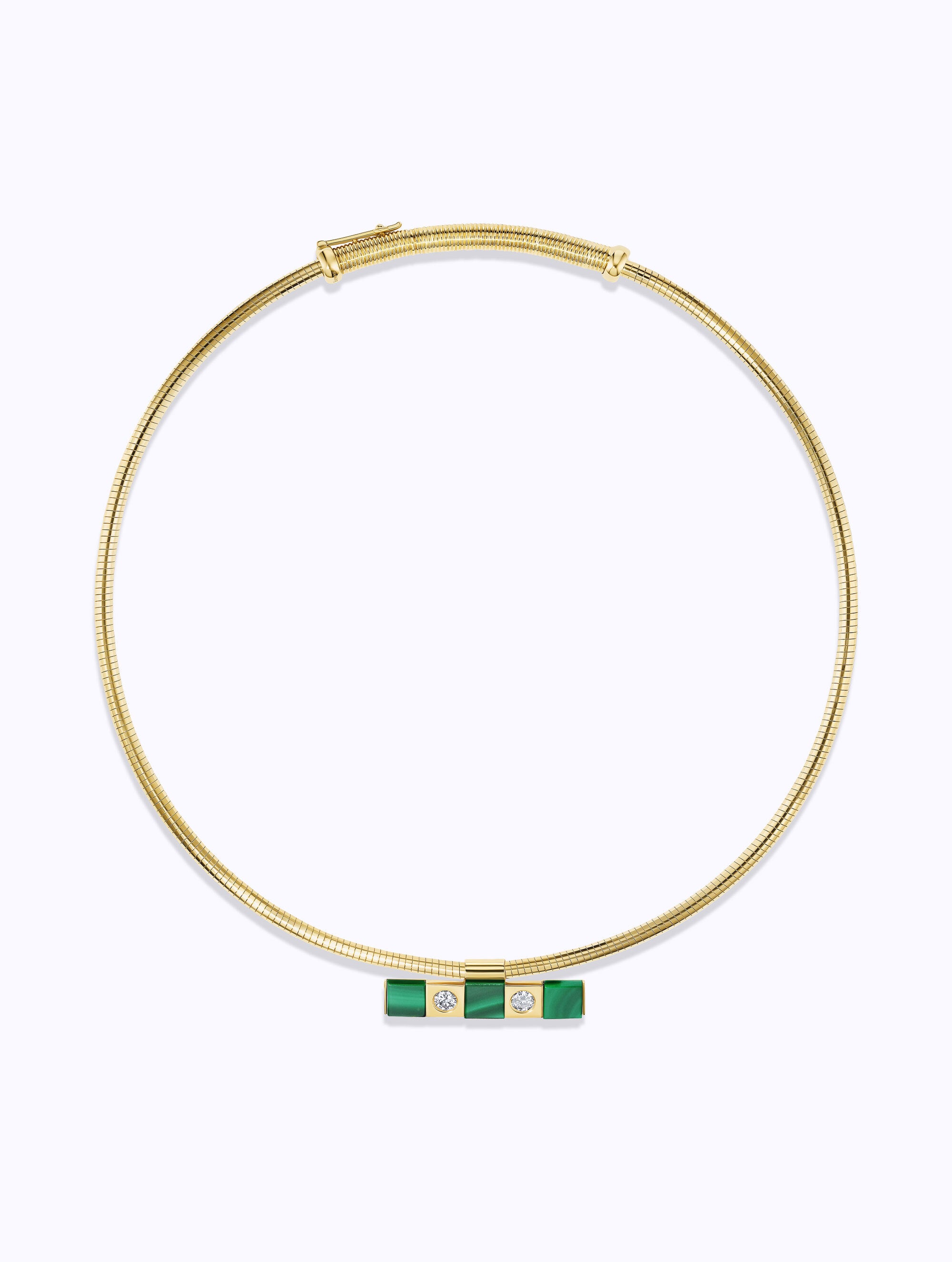 Carousel Malachite & Diamond Checkerboard Pendant