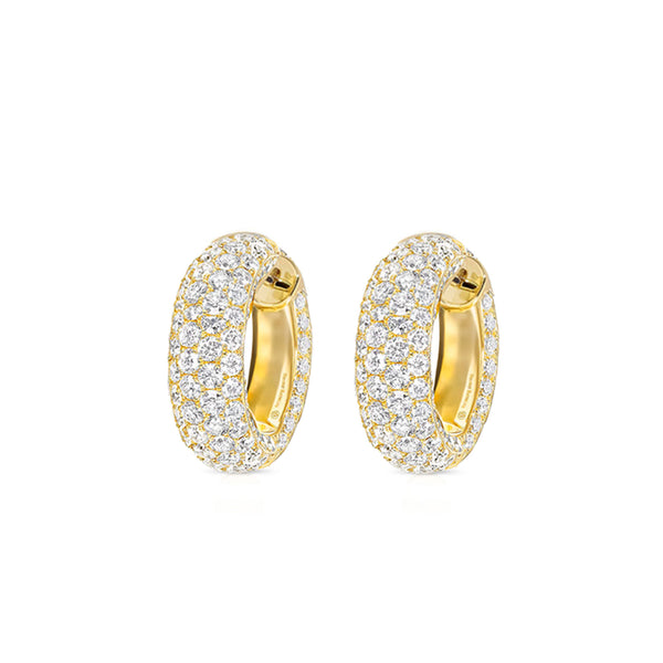 Sloan Pavé Diamond Huggie Hoop Earrings