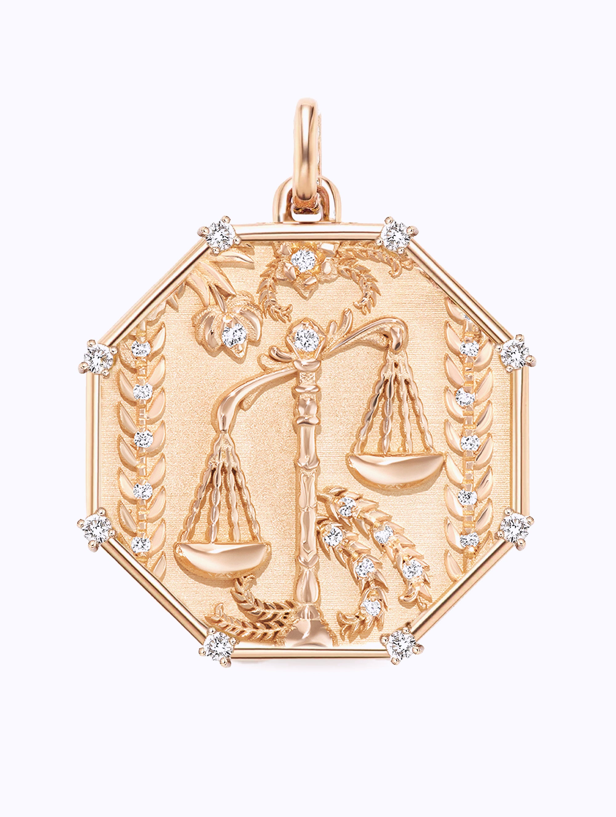 8 DIAMOND TALISMAN ZODIAC MEDALLION