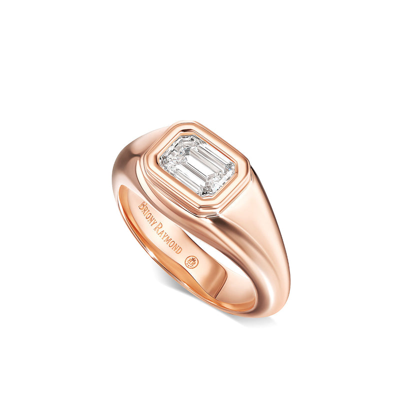 Sloan Emerald Cut Diamond Signet Ring