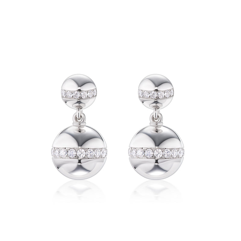 Small Aura Diamond Sphere Earrings
