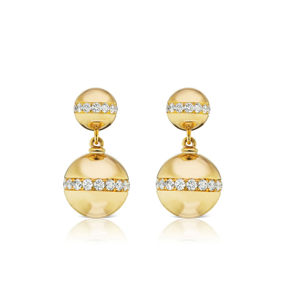 Small Aura Diamond Sphere Earrings