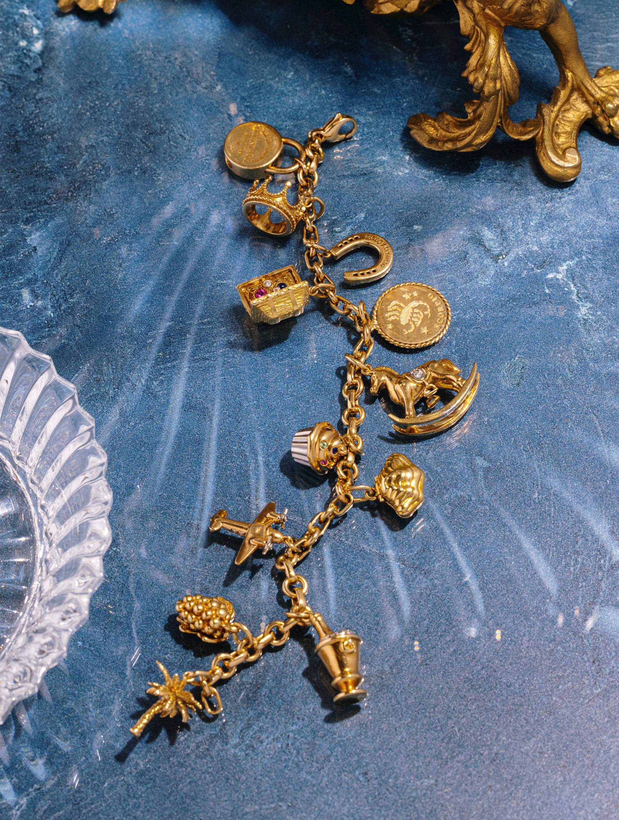 Vintage Tiffany & Co. Multi-Gemstone Charm Bracelet