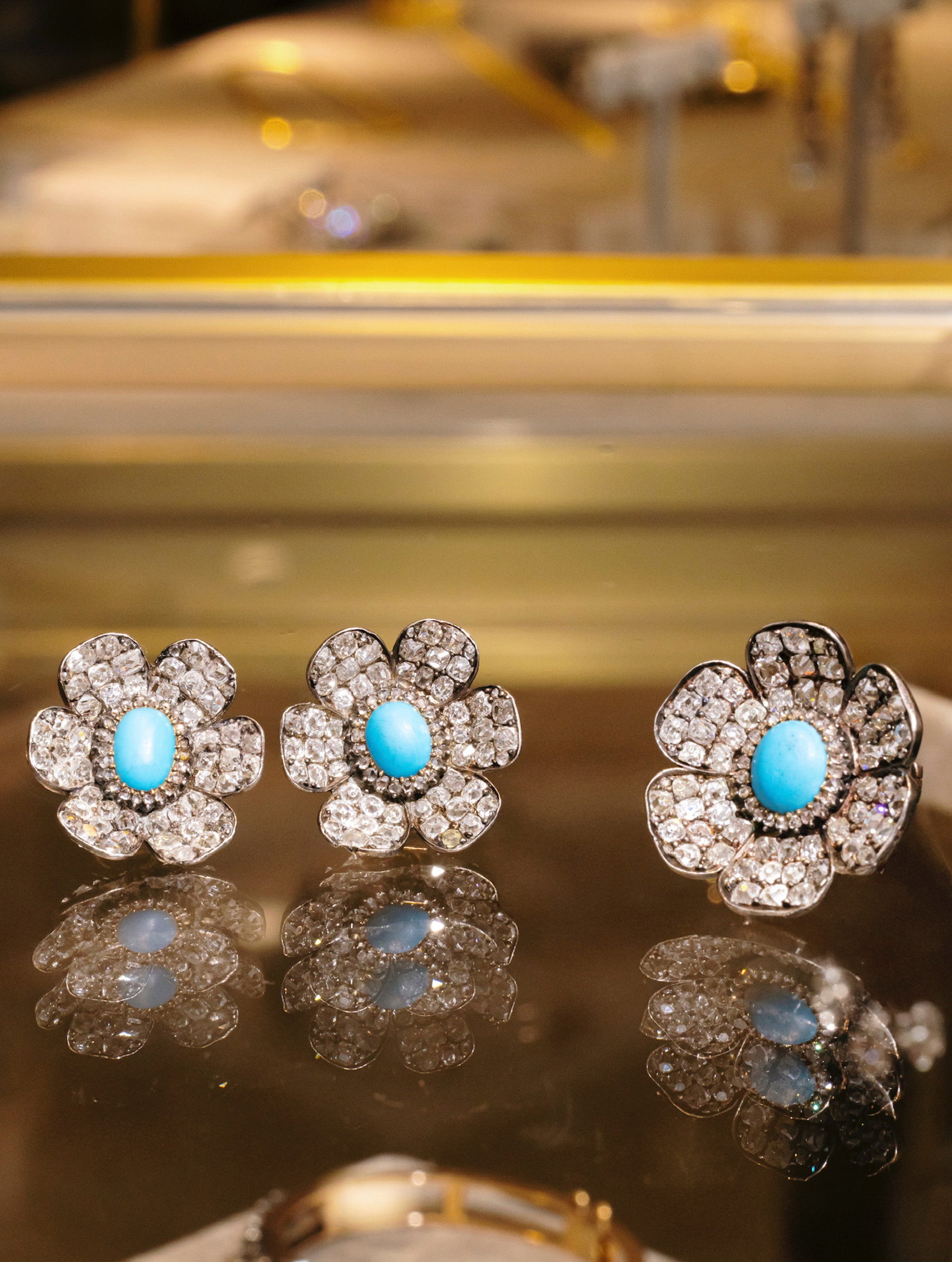 Victorian Era Earrings & Brooch, Circa 1880s