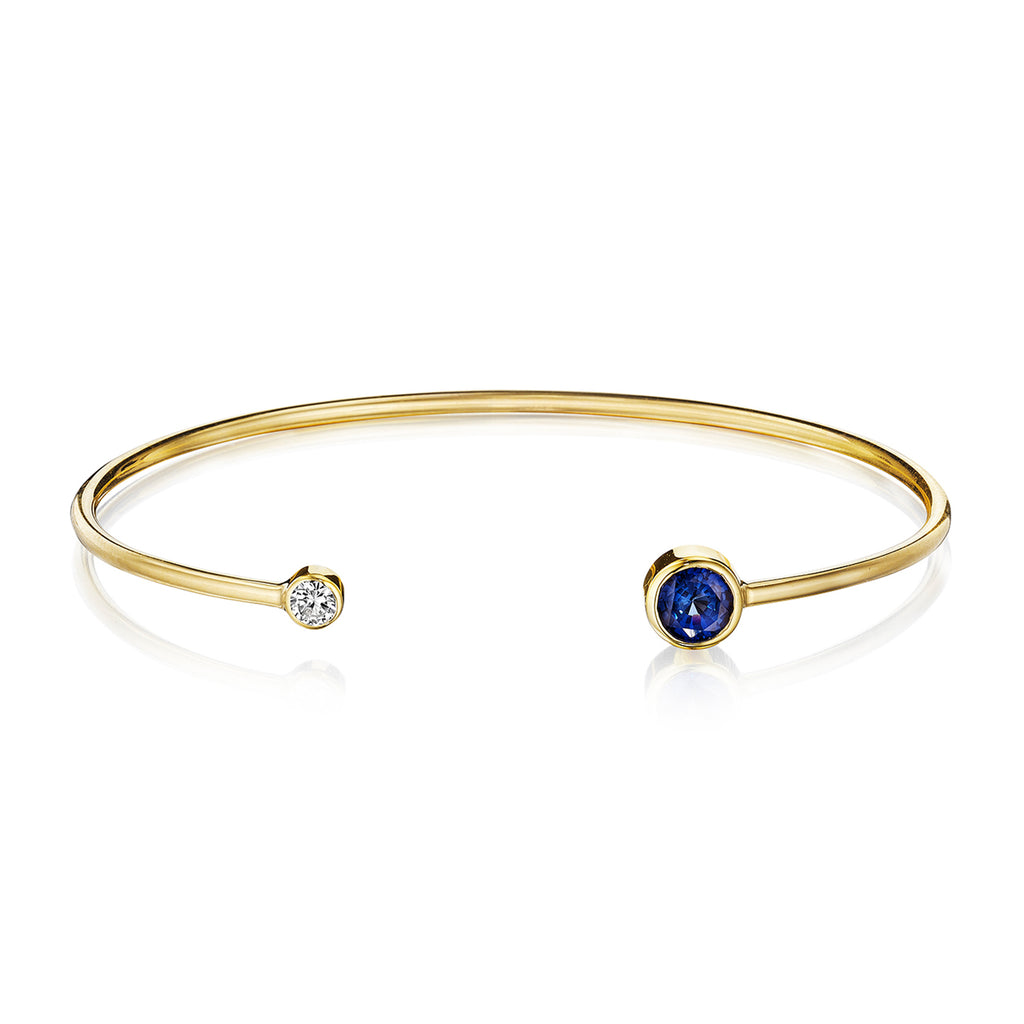 Sapphire and diamond sale bangle bracelet