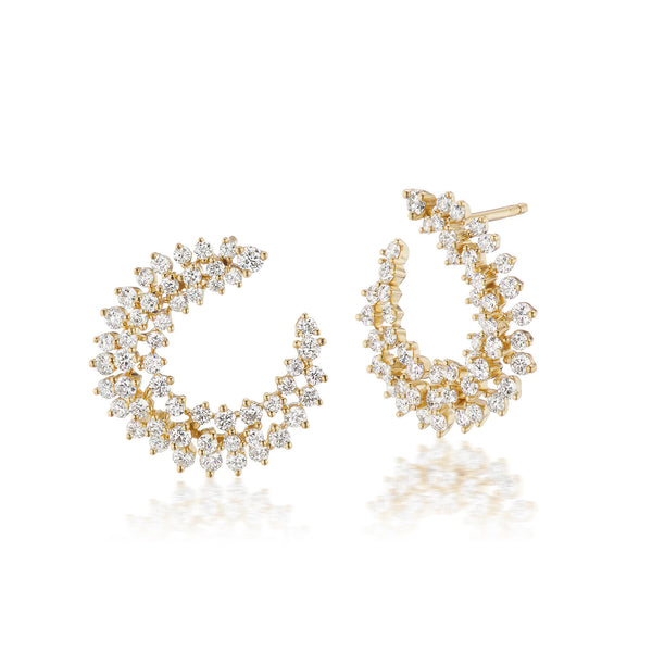 Constellation Demi Hoop Diamond Earrings