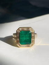 Regent Emerald and Diamond ring