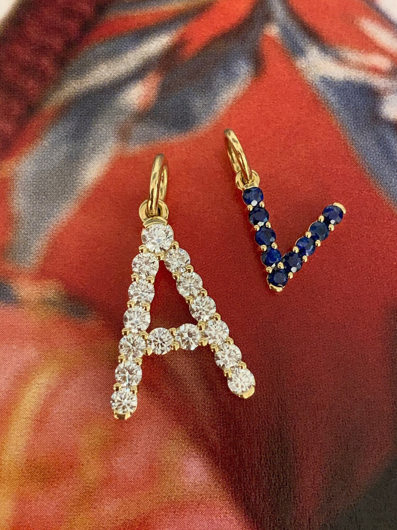 Confetti Diamond Letter Pendant