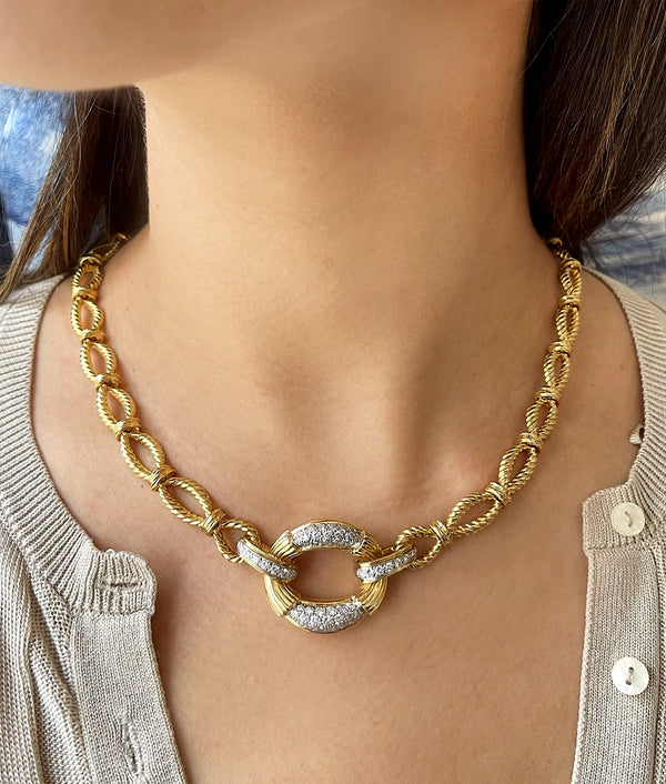 Van Cleef & Arpels Diamond Link Necklace