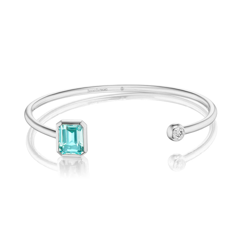 LALI Jewels Natural Blue Sapphire & Diamond Bangle Bracelet 1-1/2 ct tw 14K  White Gold | Jared