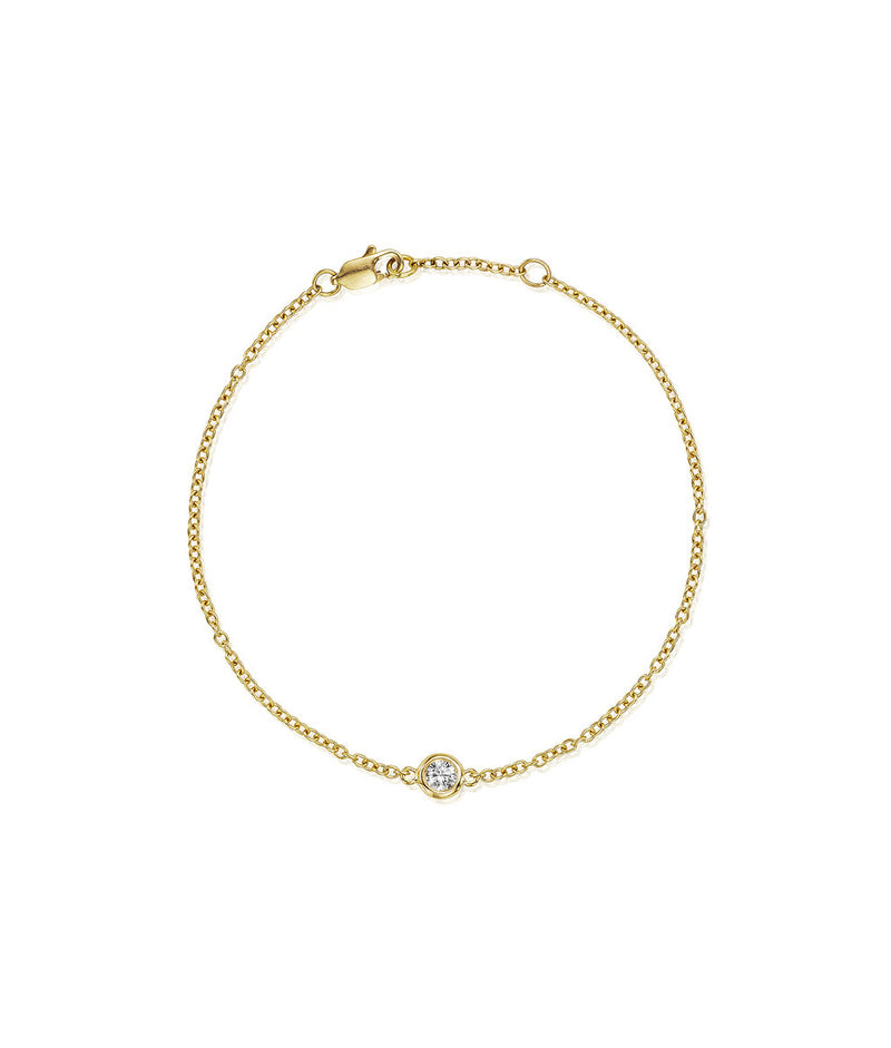 Amazon.com: Gold Solitaire Bracelet/Bezel Solitaire Bracelet/Floating  Bracelet/ 14k Gold Single Bezel Set Bracelet/Dainty Bracelet/Double Chain  (Style 1, 14K Gold): Clothing, Shoes & Jewelry