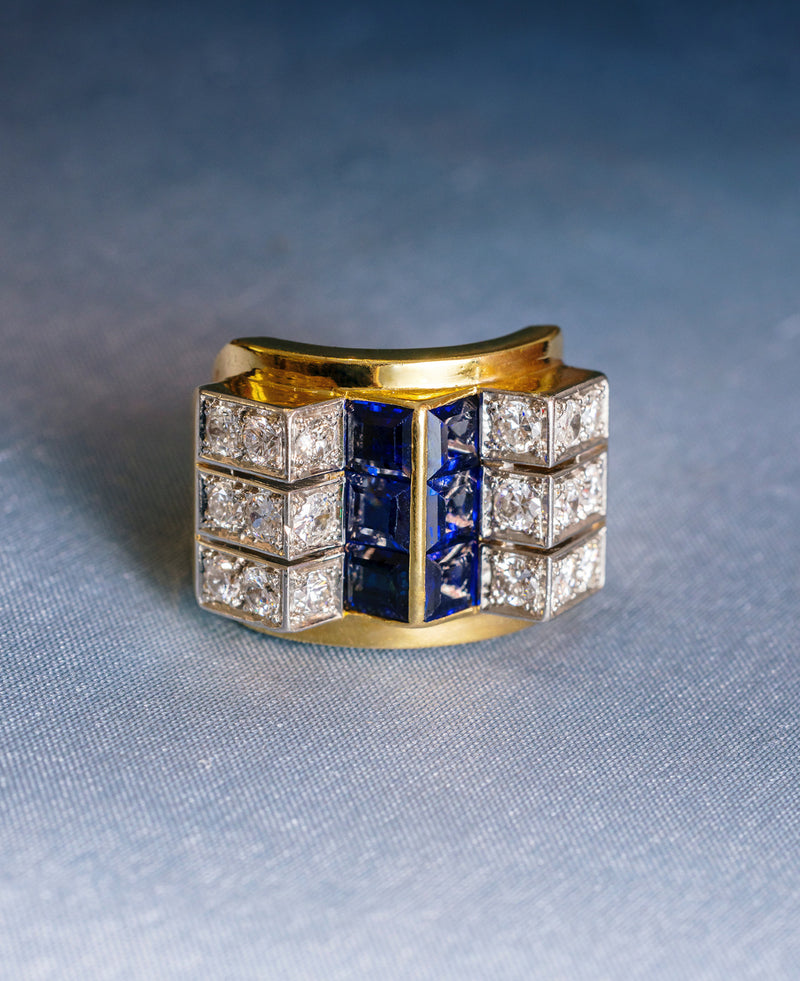 Vintage Van Cleef & Arpels Sapphire & Diamond Ring