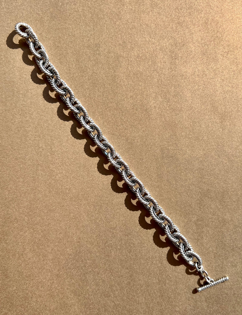 Vintage White Gold Bulgari Estate Chain Bracelet