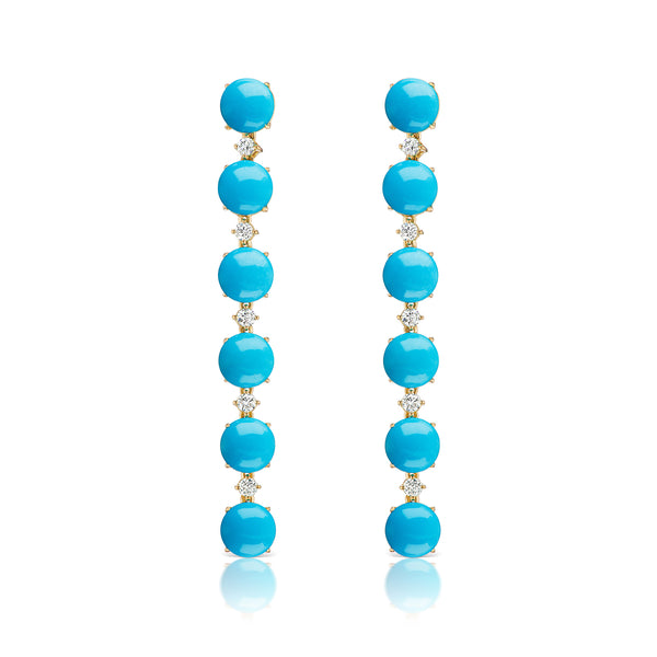 Confetti Turquoise Drop Earrings