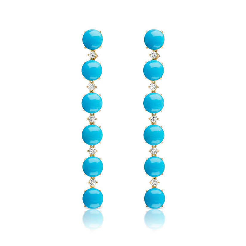 Confetti Turquoise Drop Earrings