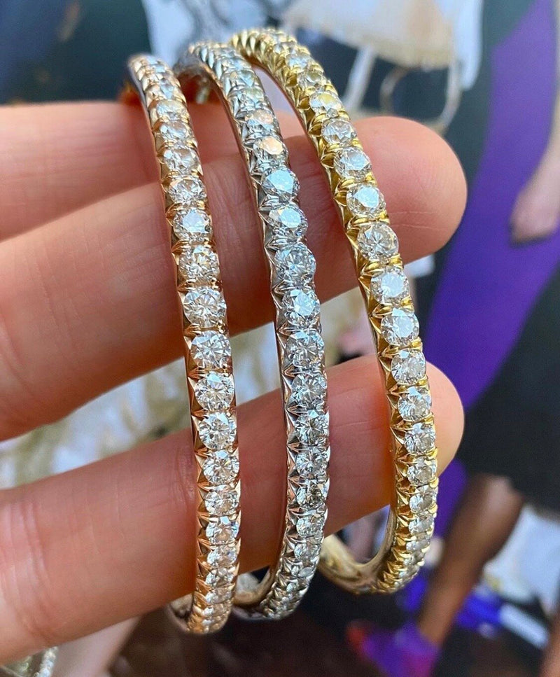 14K Gold Woven Large Diamond Pave Lock Bracelet | Royal Chain Group