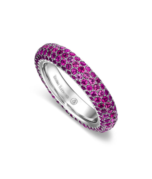 Pink Sapphire Slim Scatter Kat Ring