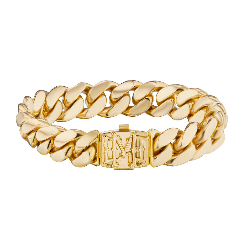 Monogram yellow gold bracelet
