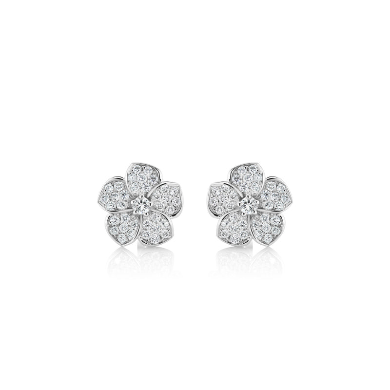 Plumeria Diamond Earrings, medium – Briony Raymond New York