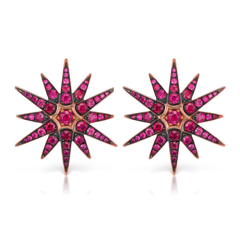 Starburst Ruby Earrings