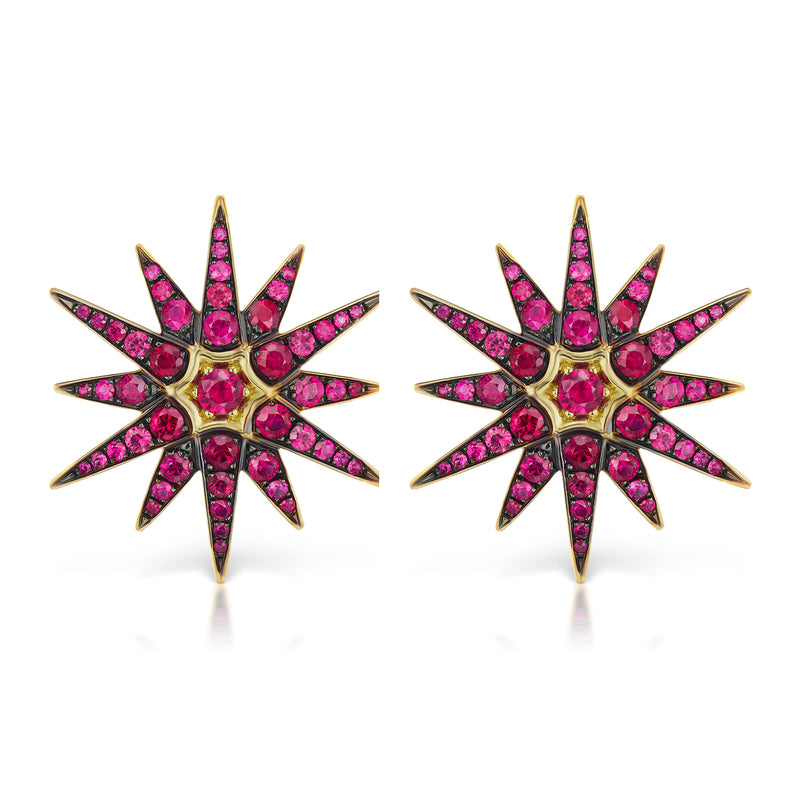 Starburst Ruby Earrings