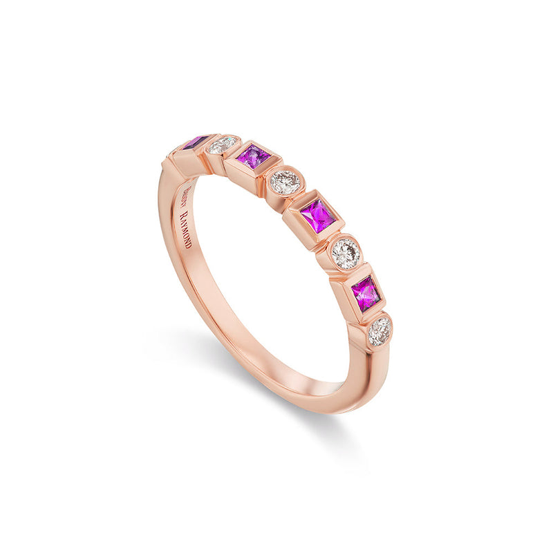 Aura Pink Sapphire & Diamond Ring