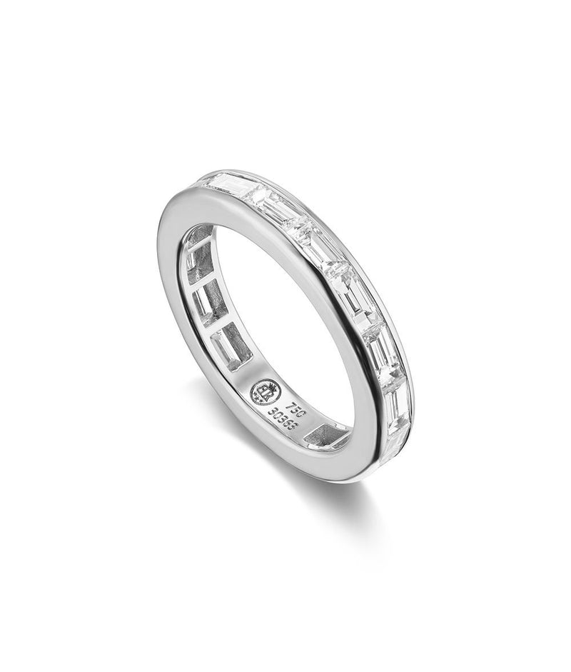 Round and Baguette Cut Diamond Platinum Eternity Ring – Carolyn Codd