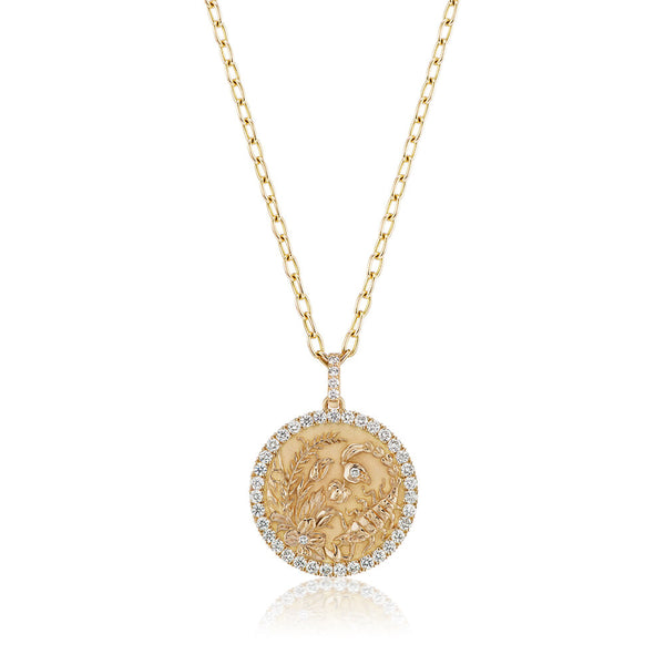 Diamond Scorpio Zodiac Medallion